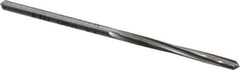 Made in USA - 3/32" High Speed Steel 4 Flute Chucking Reamer - Spiral Flute, 3/32" Straight Shank, 3/4" Flute Length, 2-1/4" OAL - Apex Tool & Supply