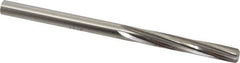 Made in USA - Letter E High Speed Steel 6 Flute Chucking Reamer - Spiral Flute, 1/4" Straight Shank, 1-1/2" Flute Length, 4" OAL - Apex Tool & Supply