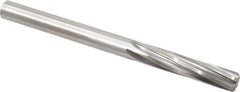 Made in USA - 27/64" High Speed Steel 6 Flute Chucking Reamer - Spiral Flute, 27/64" Straight Shank, 1-3/4" Flute Length, 5-3/8" OAL - Apex Tool & Supply