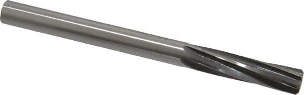 Made in USA - 15/32" High Speed Steel 6 Flute Chucking Reamer - Spiral Flute, 15/32" Straight Shank, 1-3/4" Flute Length, 5-3/4" OAL - Apex Tool & Supply