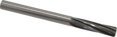 Made in USA - 15/32" High Speed Steel 6 Flute Chucking Reamer - Spiral Flute, 15/32" Straight Shank, 1-3/4" Flute Length, 5-3/4" OAL - Apex Tool & Supply