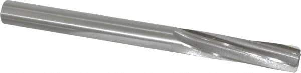 Made in USA - 1/2" High Speed Steel 6 Flute Chucking Reamer - Spiral Flute, 1/2" Straight Shank, 2" Flute Length, 6" OAL - Apex Tool & Supply