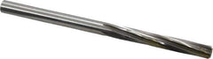 Made in USA - 1/4" High Speed Steel 6 Flute Chucking Reamer - Spiral Flute, 1/4" Straight Shank, 1-1/2" Flute Length, 4" OAL - Apex Tool & Supply