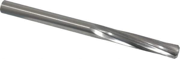 Made in USA - 3/8" High Speed Steel 6 Flute Chucking Reamer - Spiral Flute, 3/8" Straight Shank, 1-3/4" Flute Length, 5" OAL - Apex Tool & Supply