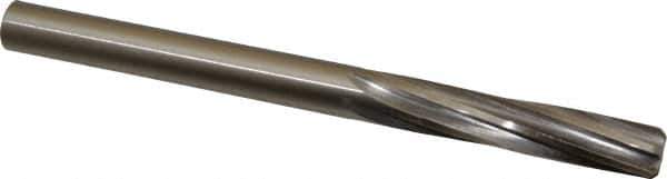 Made in USA - 0.4365" High Speed Steel 6 Flute Chucking Reamer - Spiral Flute, 0.4365" Straight Shank, 1-3/4" Flute Length, 5-1/2" OAL - Apex Tool & Supply