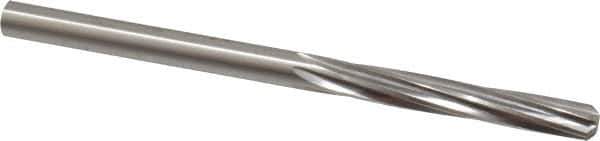 Made in USA - Letter D High Speed Steel 6 Flute Chucking Reamer - Spiral Flute, 0.246" Straight Shank, 1-1/2" Flute Length, 4" OAL - Apex Tool & Supply