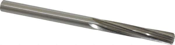 Made in USA - Letter J High Speed Steel 6 Flute Chucking Reamer - Spiral Flute, 0.277" Straight Shank, 1-1/2" Flute Length, 4-1/8" OAL - Apex Tool & Supply