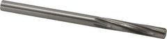 Made in USA - Letter M High Speed Steel 6 Flute Chucking Reamer - Spiral Flute, 0.295" Straight Shank, 1-1/2" Flute Length, 4-3/8" OAL - Apex Tool & Supply
