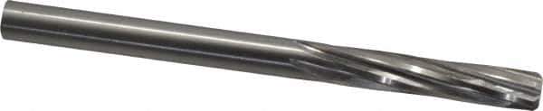 Made in USA - Letter U High Speed Steel 6 Flute Chucking Reamer - Spiral Flute, 0.368" Straight Shank, 1-3/4" Flute Length, 5" OAL - Apex Tool & Supply