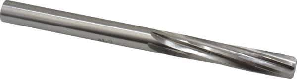 Made in USA - Letter Y High Speed Steel 6 Flute Chucking Reamer - Spiral Flute, 0.404" Straight Shank, 1-3/4" Flute Length, 5-1/4" OAL - Apex Tool & Supply