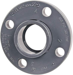 Value Collection - 2" Pipe, 6" OD, PVC Socket Pipe Flange - Schedule 80, Gray - Apex Tool & Supply