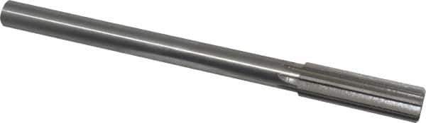Made in USA - 3/4" Cobalt 8 Flute Chucking Reamer - Straight Flute, 5/8" Straight Shank, 2-1/2" Flute Length, 9-1/2" OAL - Apex Tool & Supply