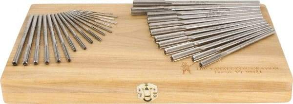 Made in USA - 1/8" to 1/2", Chucking Reamer Set - Straight Flute, Right Hand Cut, 29 Pieces - Apex Tool & Supply