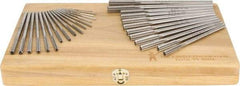 Made in USA - 1/8" to 1/2", Chucking Reamer Set - Straight Flute, Right Hand Cut, 29 Pieces - Apex Tool & Supply