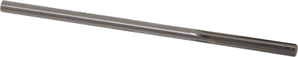 Made in USA - #3 Cobalt 6 Flute Chucking Reamer - Straight Flute, 0.2075" Straight Shank, 1-1/4" Flute Length, 5" OAL - Apex Tool & Supply