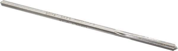 Made in USA - #18 Cobalt 6 Flute Chucking Reamer - Straight Flute, 0.1595" Straight Shank, 1-1/8" Flute Length, 4-1/2" OAL - Apex Tool & Supply