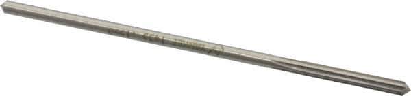 Made in USA - #21 Cobalt 6 Flute Chucking Reamer - Straight Flute, 0.153" Straight Shank, 1-1/8" Flute Length, 4-1/2" OAL - Apex Tool & Supply