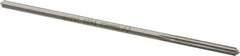 Made in USA - #21 Cobalt 6 Flute Chucking Reamer - Straight Flute, 0.153" Straight Shank, 1-1/8" Flute Length, 4-1/2" OAL - Apex Tool & Supply
