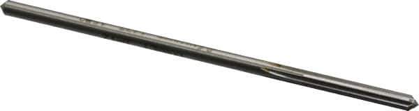 Made in USA - #22 Cobalt 6 Flute Chucking Reamer - Straight Flute, 0.151" Straight Shank, 1" Flute Length, 4" OAL - Apex Tool & Supply