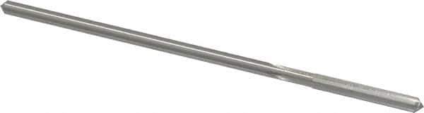 Made in USA - #27 Cobalt 4 Flute Chucking Reamer - Straight Flute, 0.135" Straight Shank, 1" Flute Length, 4" OAL - Apex Tool & Supply