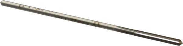 Made in USA - #31 Cobalt 4 Flute Chucking Reamer - Straight Flute, 0.112" Straight Shank, 7/8" Flute Length, 3-1/2" OAL - Apex Tool & Supply