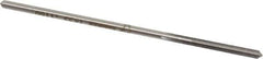 Made in USA - #32 Cobalt 4 Flute Chucking Reamer - Straight Flute, 0.112" Straight Shank, 7/8" Flute Length, 3-1/2" OAL - Apex Tool & Supply
