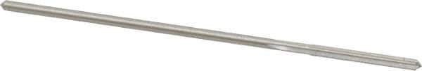 Made in USA - #44 Cobalt 4 Flute Chucking Reamer - Straight Flute, 0.081" Straight Shank, 3/4" Flute Length, 3" OAL - Apex Tool & Supply