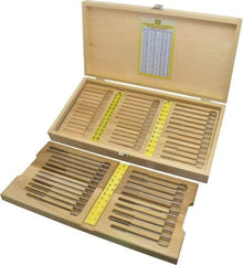 Made in USA - #1 to #60, Chucking Reamer Set - Straight Flute, Right Hand Cut, 60 Pieces - Apex Tool & Supply
