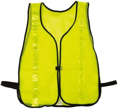 NMC - One Size Fits Most High Visibility Lime Mesh/Solid General Purpose Vest - Hook & Loop Closure, Polyester - Apex Tool & Supply
