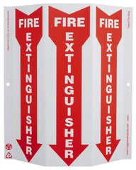 NMC - Fire Extinguisher, Rigid Plastic Fire Sign - 9" Wide x 12" High - Apex Tool & Supply