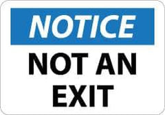 NMC - Notice - Not An Exit, Aluminum Exit Sign - 14" Wide x 10" High - Apex Tool & Supply