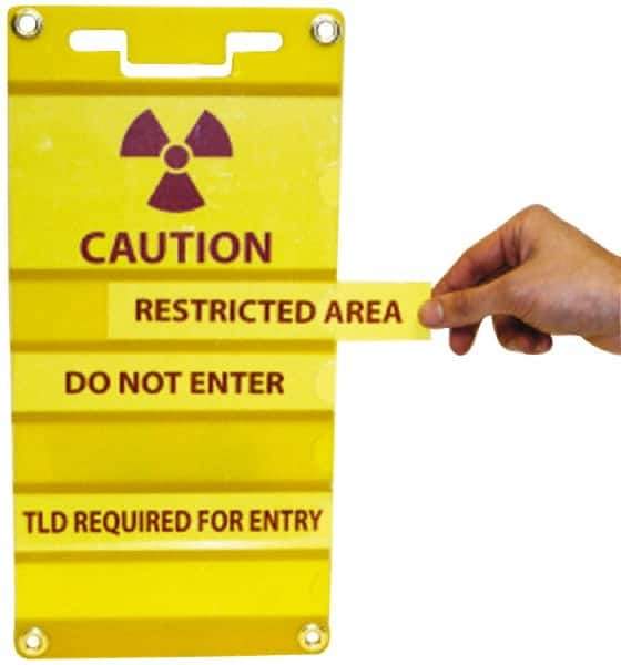 NMC - 16-1/2" Long x 8" Wide, Rigid Plastic Safety Sign - Rectangle, 0.01" Thick, Use for Hazardous Materials - Apex Tool & Supply