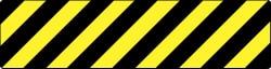 NMC - Blank, Anti-Skid Pressure-Sensitive Vinyl Floor Sign - Rectangle, Black on Yellow, Adhesive Backed, For Exit, Entrance & Directional - Apex Tool & Supply