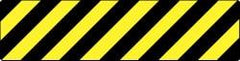 NMC - Blank, Anti-Skid Pressure-Sensitive Vinyl Floor Sign - Rectangle, Black on Yellow, Adhesive Backed, For Exit, Entrance & Directional - Apex Tool & Supply