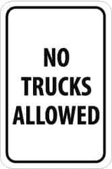 NMC - "Not an Exit", 18" Wide x 24" High, Aluminum Parking Lot Traffic Signs - 0.08" Thick, Black on White, Engineer Grade Reflectivity, Rectangle, Post Mount - Apex Tool & Supply