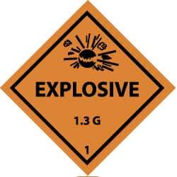 NMC - Explosive 1.3G Shipping Label - 4" High x 4" Wide - Apex Tool & Supply