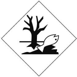 NMC - Shipping Label - Legend: Blank - No Legend, Black & White, 4" Long x 4" High, Sign Muscle Finish - Apex Tool & Supply