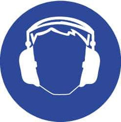 NMC - ISO Label - White & Blue, 2" Long x 2" High, Sign Muscle Finish - Apex Tool & Supply