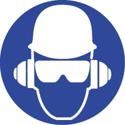 NMC - ISO Label - White & Blue, 2" Long x 2" High, Sign Muscle Finish - Apex Tool & Supply