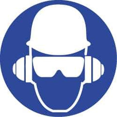 NMC - ISO Label - White & Blue, 2" Long x 2" High, Sign Muscle Finish - Apex Tool & Supply