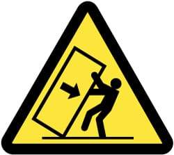 NMC - ISO Label - Black & Yellow, 2" Long x 2" High, Sign Muscle Finish - Apex Tool & Supply