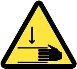 NMC - ISO Label - Black & Yellow, 2" Long x 2" High, Sign Muscle Finish - Apex Tool & Supply