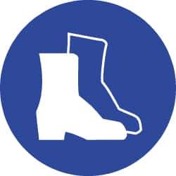 NMC - ISO Label - White & Blue, 4" Long x 4" High, Sign Muscle Finish - Apex Tool & Supply