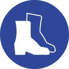 NMC - ISO Label - White & Blue, 4" Long x 4" High, Sign Muscle Finish - Apex Tool & Supply