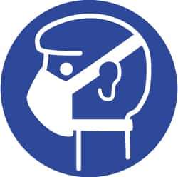 NMC - ISO Label - White & Blue, 4" Long x 4" High, Sign Muscle Finish - Apex Tool & Supply