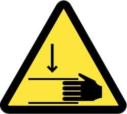 NMC - ISO Label - Black & Yellow, 4" Long x 4" High, Sign Muscle Finish - Apex Tool & Supply