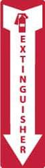 NMC - Extinguisher, Pressure Sensitive Vinyl Fire Sign - 4" Wide x 12" High - Apex Tool & Supply