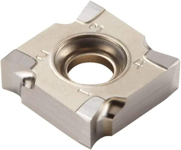 Seco - SNHQ1204504 E05 Grade H25 Carbide Milling Insert - Uncoated, 0.159" Thick, 1/2" Inscribed Circle, 0.016" Corner Radius - Apex Tool & Supply