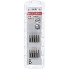 Wiha - 1/4" Drive T8 Torx Screwdriver Bit - 1" OAL, Insert Bit - Apex Tool & Supply