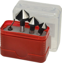 Vargus - 4 Piece, 1/2 to 13/16" Head Diam, Single End Countersink Set - Apex Tool & Supply